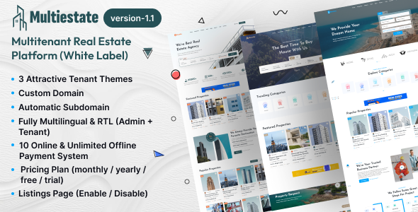 MultiEstate – Multitenant Real Estate Platform (White Label)