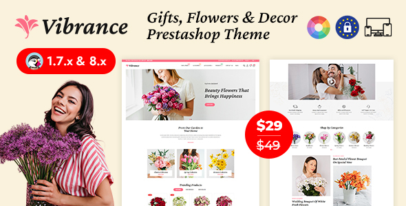 Vibrance – Flower Shop PrestaShop Responsive Theme