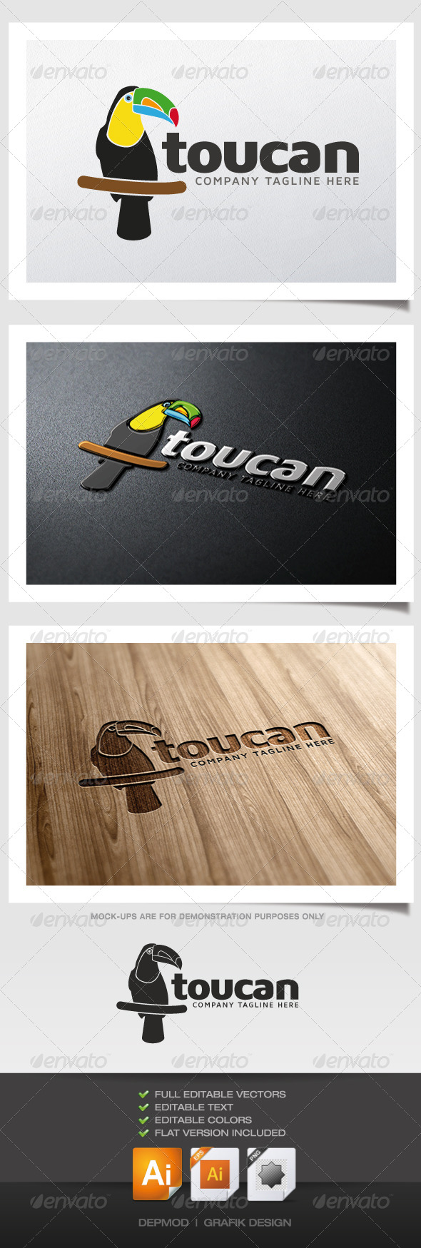 Toucan Logo - Animals Logo Templates