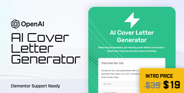 AI Cover Letter Generator for WordPress