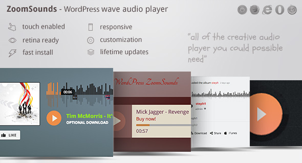 ZoomSounds - WordPress Wave Audio Player with Playlist