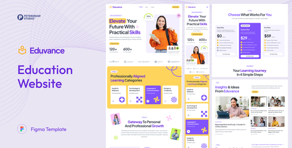Eduvance - Education Website Figma Template by peterdraw | ThemeForest