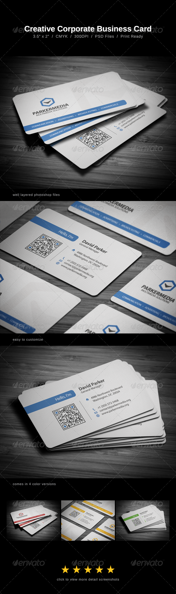 Creative Corporate Business Card - Corporate Business Cards