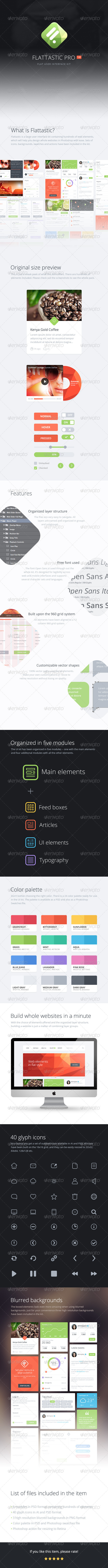 Flattastic Pro - User Interfaces Web Elements