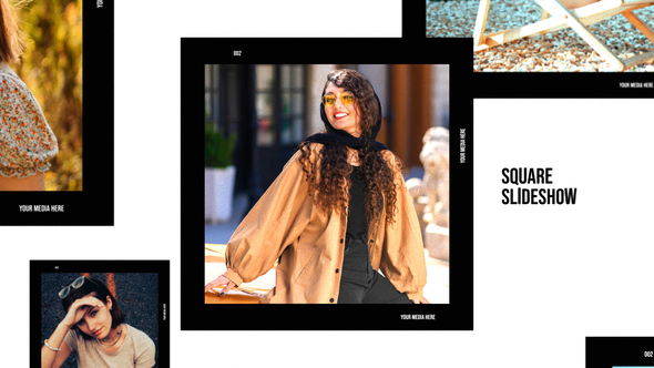 Photo Slideshow - Square Slideshow Elements template preview