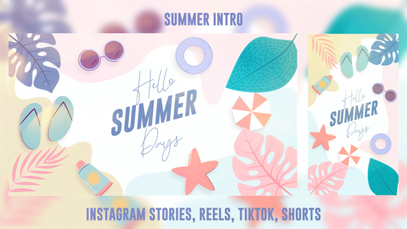 Intro - Summer Intro Titles template preview