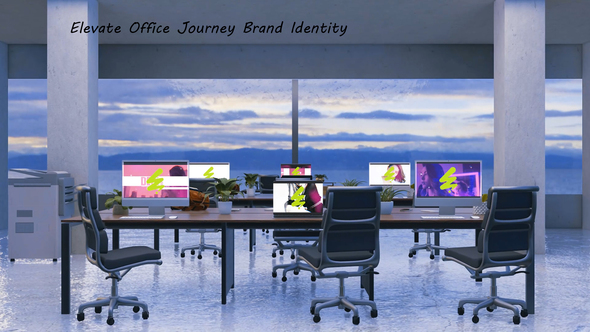 Elevate Office Journey Brand Identity Video Displays template preview