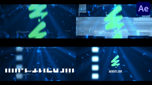 Glitch Logo Reveal for After Effects Logo Stings template preview