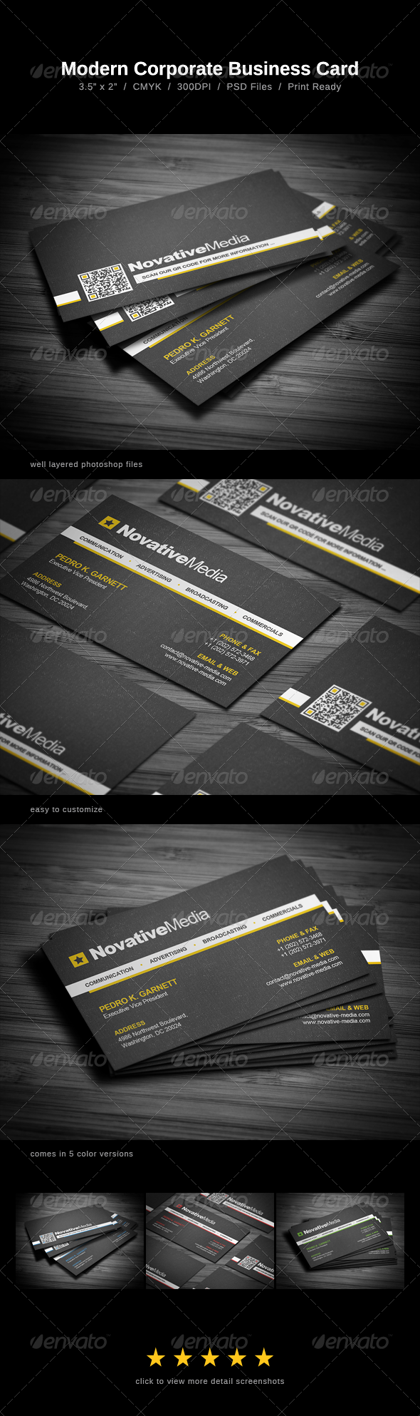 Modern Corporate Business Card - Corporate Business Cards