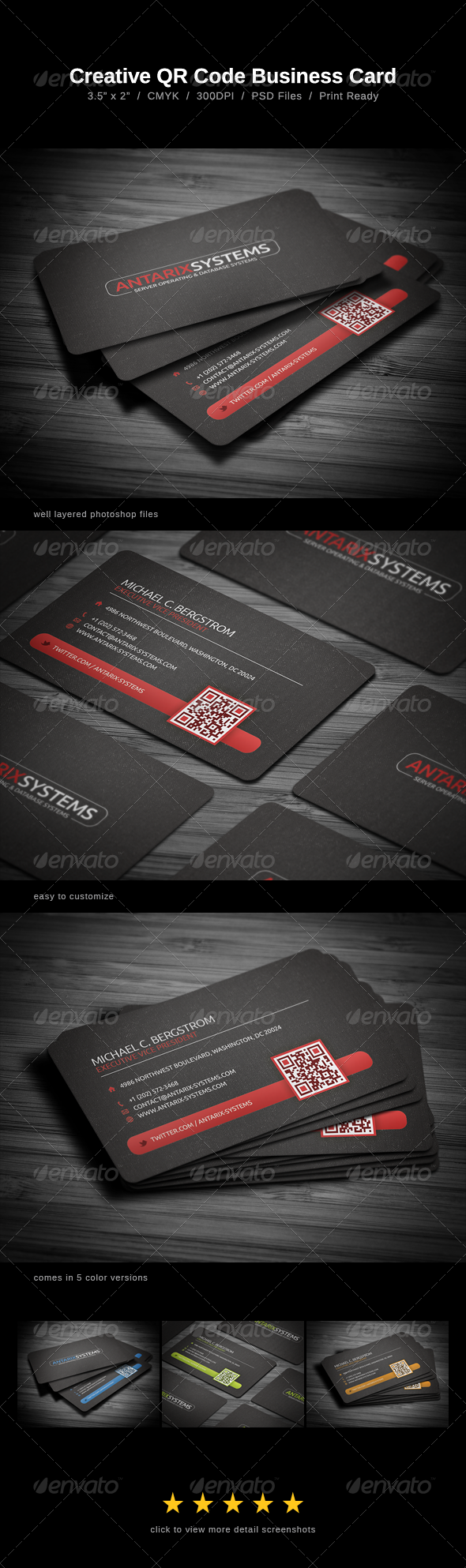 Creative QR Code Business Card - Business Cards Print Templates