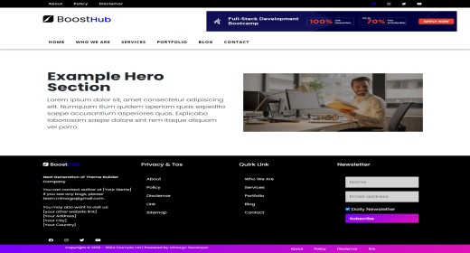 BoostHub - Responsive Boostrap 5 Navbar and Footer