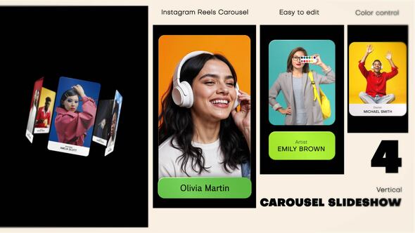 Vertical Carousel Instagram Reels Product Promo template preview