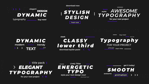Text Title Pack Titles template preview
