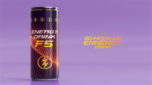 Energy Drink Mock Up Product Promo template preview