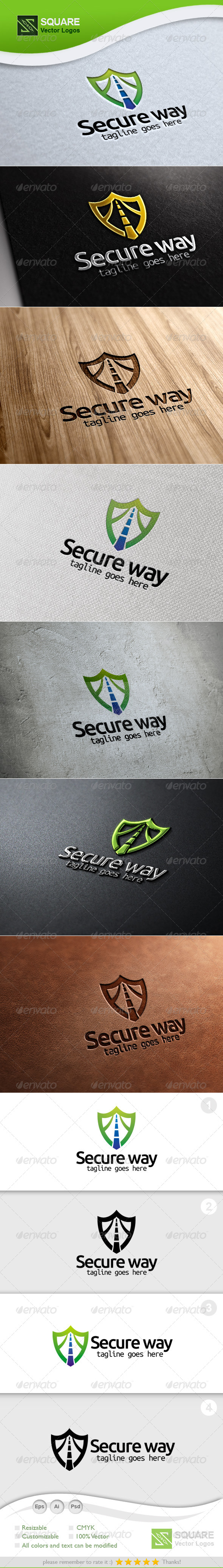 Secure, Way Vector Logo Template - Symbols Logo Templates
