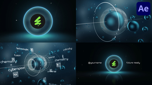 Molecules Logo Reveal for After Effects Logo Stings template preview
