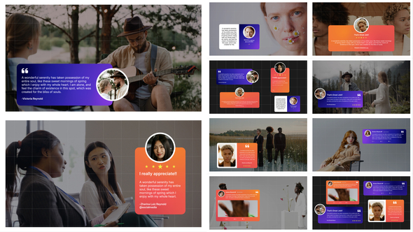 Testimonials Social Media Elements template preview