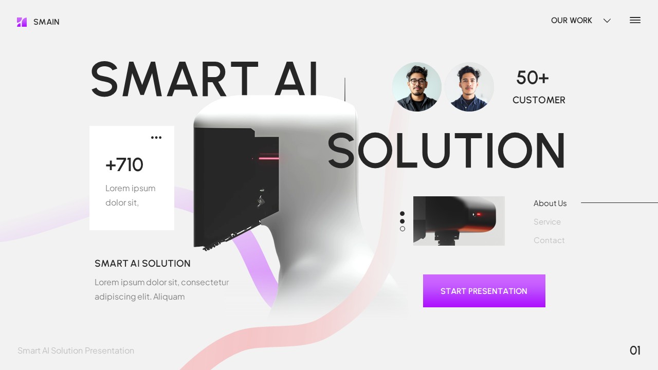 Smart AI Solution Powerpoint Template, Presentation Templates ...