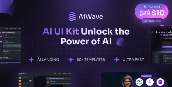 Aiwave – ASP .NET MVC 5 – AI SaaS Website + Dashboard UI Kit