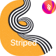 Striped Bicolor Waves Backgrounds