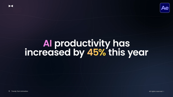 Trendy Text Animation  AE Titles template preview
