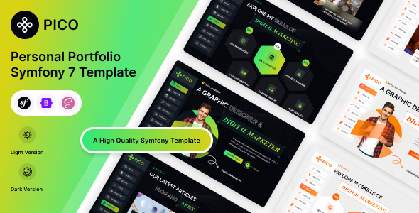 Pico – Personal Portfolio Symfony 7 Template