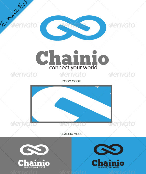 Infinity Chainio Logo Template - Vector Abstract