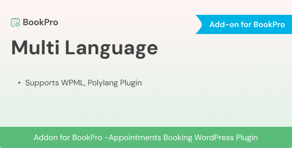 Multi Language Add-on for BookPro Plugin