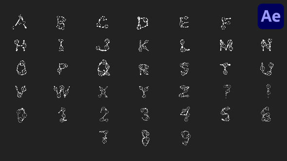 Hand Drawn Animated Alphabet for After Effects Elements template preview