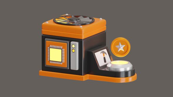 3D Animation of Crypto Mining The difficulty of finding blocks alt