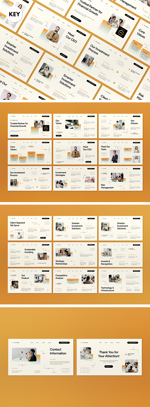 Orange Modern Company Profile PPT