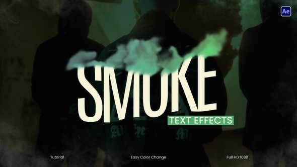 Smoke Text Animation Titles template preview