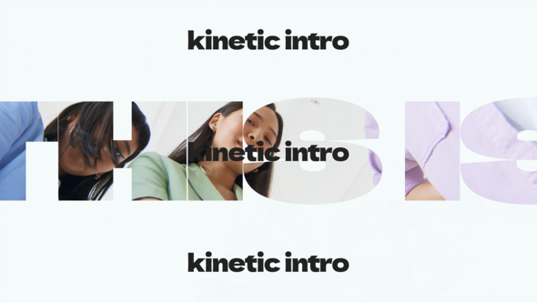 Upbeat Kinetic Intro Openers template preview