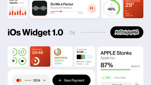 iOS Widget 1.0 Elements template preview