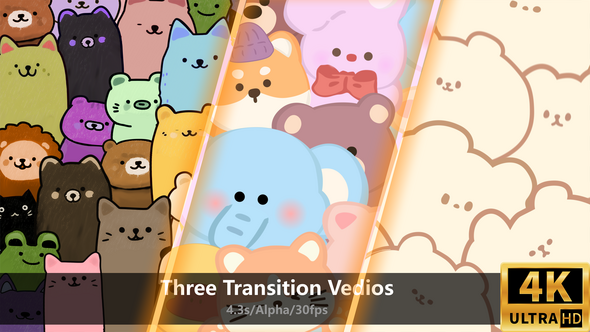 Cartoon Animal Transitions, After Effects Project Files | VideoHive