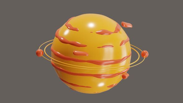 3D Animation of Mystical Orbit Planet alt