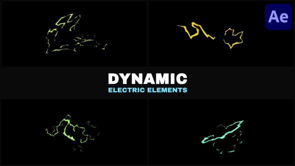Dynamic Electric Elements | After Effects Elements template preview