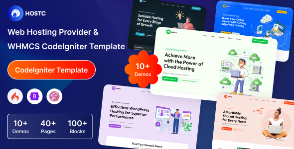 Hostc – Web Hosting Provider & WHMCS CodeIgniter Template