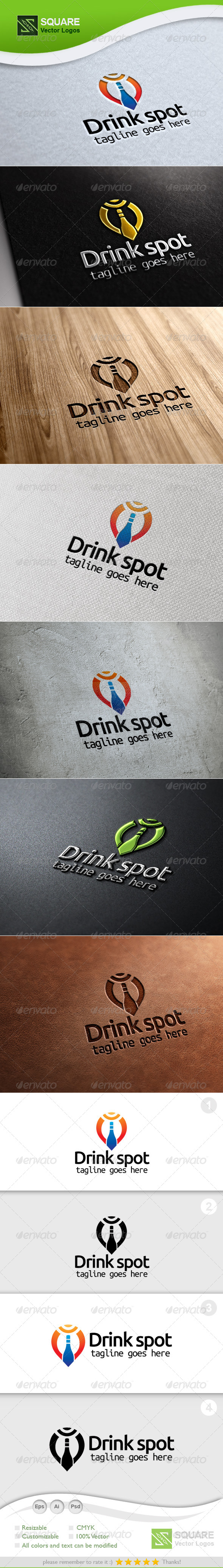 Drink, Locator Vector Logo Template - Symbols Logo Templates