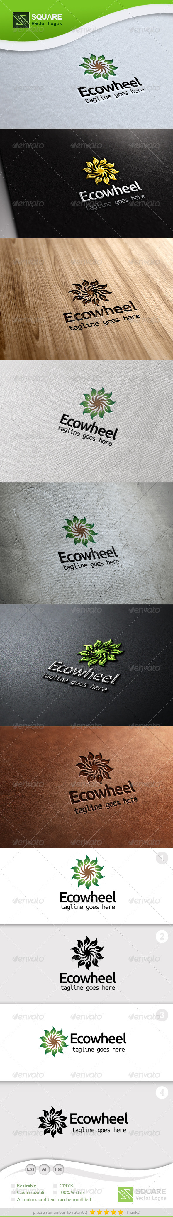 Eco, Wheel Vector Logo Template - Nature Logo Templates