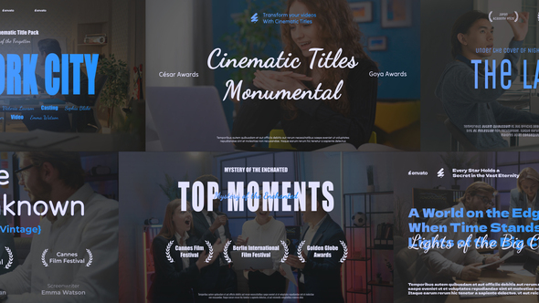 Luxe Cinematic Titles Pack Titles template preview