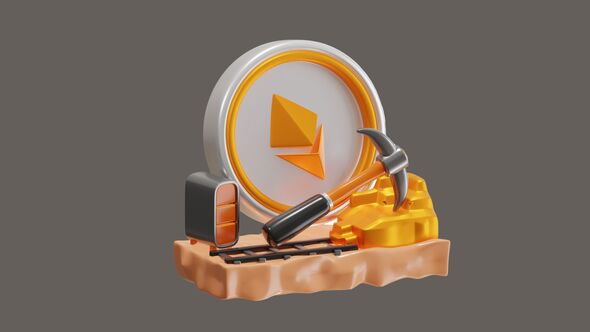3D Animation of Ethereum Mining Ethereum blockchain Search Process alt
