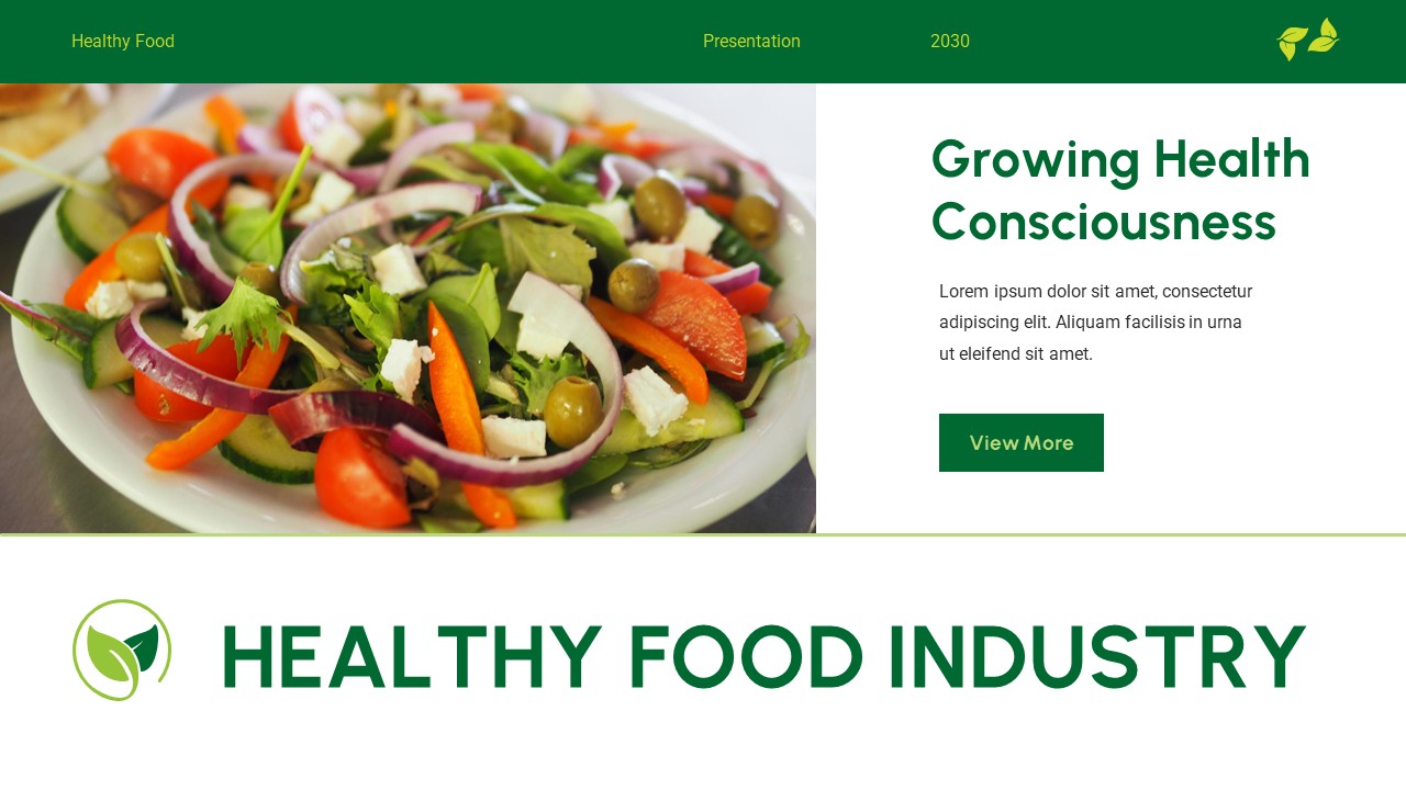 Healthy Food Google Slide Template, Presentation Templates | GraphicRiver