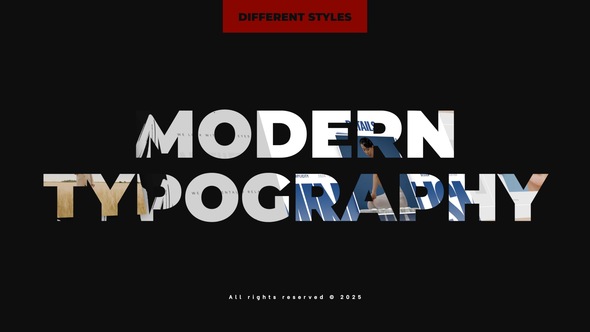 Modern Typography Titles template preview