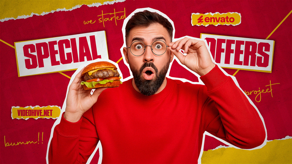 Fast Food Intro Openers template preview