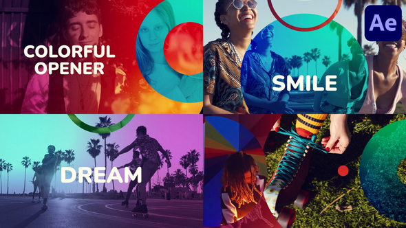 Colorful Opener for After Effects Openers template preview