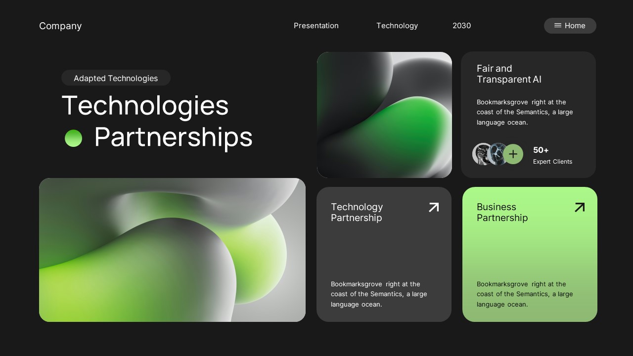 Black Green Modern AI Technology Google Slides, Presentation Templates