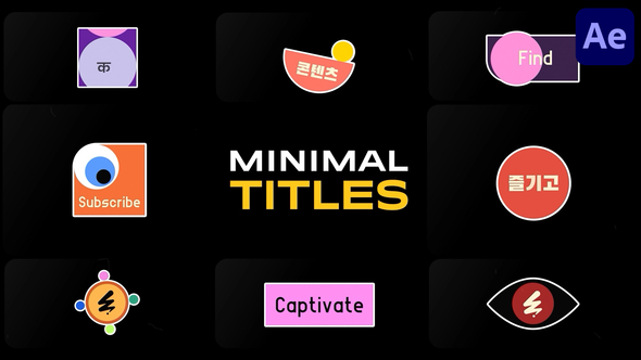 Minimal Titles | After Effects Titles template preview