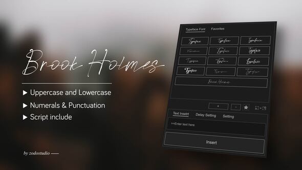 Animated Typeface - Brook Holmes Titles template preview