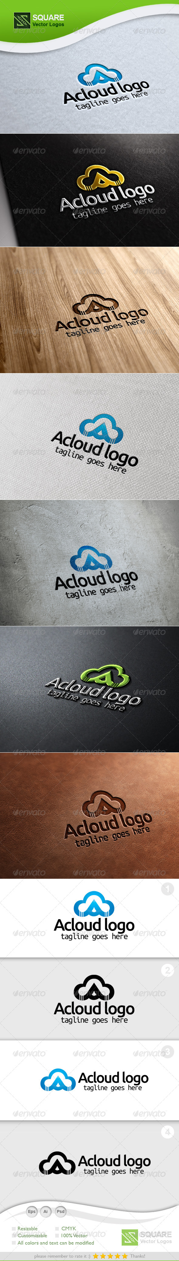 A, Cloud Vector Logo Template - Symbols Logo Templates